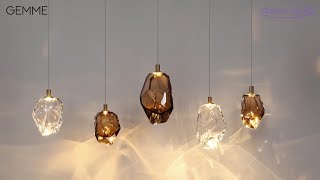 Миниатюра фото подвесной светильник odeon light gemme 7112/4lc коричневый | 220svet.ru