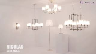 Миниатюра фото подвесная люстра crystal lux nicolas sp-pl6 gold/white | 220svet.ru